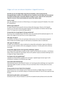 FAQ Lärplattor- PDF