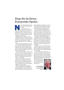 30 Idrotten g Vilket ans Sponsring och event Dags för de första