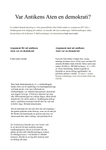 Var Antikens Aten en demokrati?