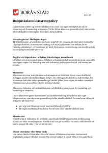 Dalsjöskolans klassresepolicy