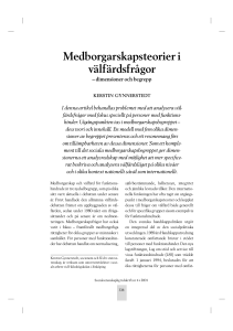 Medborgarskapsteorier i välfärdsfrågor