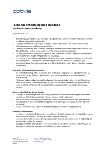 Fakta om behandling med Duodopa