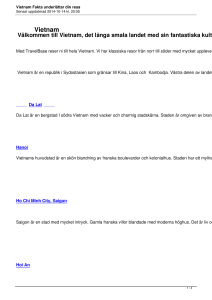 Vietnam Fakta underlättar din resa