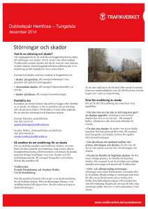 Störningar och skador