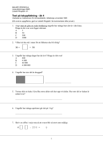Test på taluppfattning - åk 4