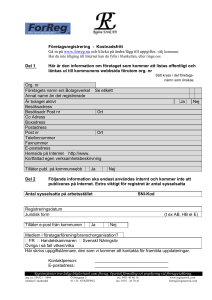 Del 1 Här är den information om företaget som kommer att listas