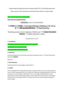 xmneslararprogrammet kursmall VFU2