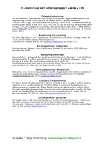Studiecirklar och arbetsgrupper 2010