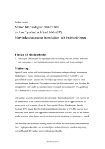 Mervärdesskattesatser inom kultur