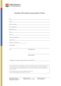 Anmälan till lovskola/sommarskola i Timrå