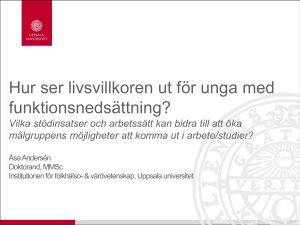 Unga med funktionshinder på väg ut i arbetslivet. En utmaning för
