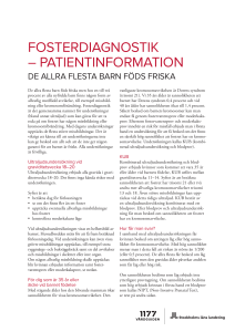 FOSTERDIAGNOSTIK – PATIENTINFORMATION