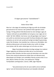 Är dagens genusteorier ”olycksbådande”? av