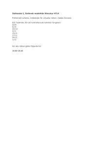Italienska C, Italiensk medeltida litteratur HT14 Preliminärt schema