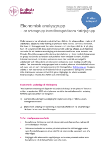 Ekonomisk analysgrupp - Kompetenscentret för företagshälsa