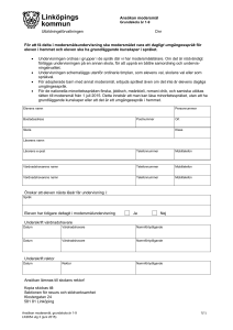 Ansökan modersmål, grundskola år 1-9
