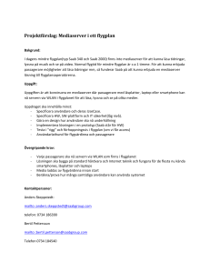 Projektförslag: Mediaserver i ett flygplan