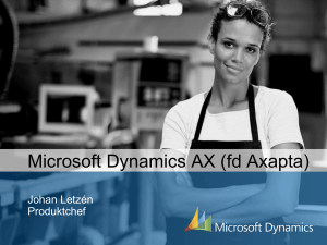 Microsoft Dynamics AX (fd Axapta)