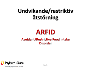 Undvikande/restriktiv ätstörning