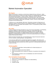 Market Automation Specialist