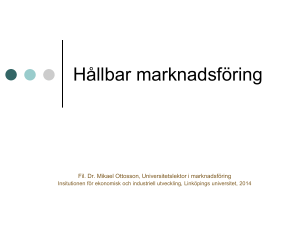 Marknadsföringsfältet och hållbarhet - IEI