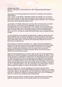 Älskade Moder Maria David C. Lewis Sep. 21, 2007 8:25