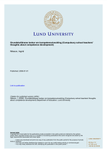 Grundskollärares tankar om kompetensutveckling