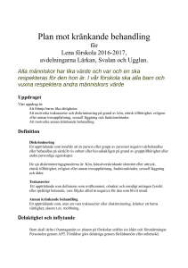 Plan mot kränkande behandling