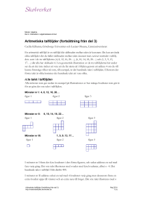 Aritmetiska talföljder (fortsättning från del 3)