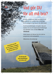 Vad gör DU för att må bra?