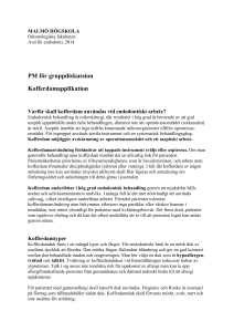 PM för gruppdiskussion Kofferdamapplikation