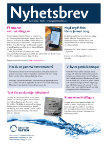 Nyhetsbrev april 2015 Gävle