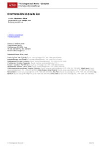 Yrkeshögskolan Novia - Läroplan