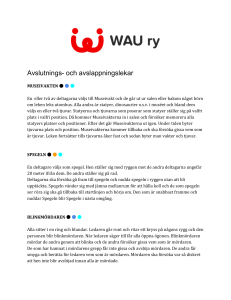 Avslutnings- och avslappningslekar