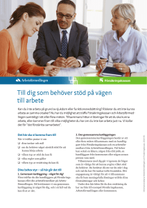 Till dig som behöver stöd på vägen till arbete - TRIS