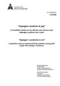 Aspergers syndrom är jag