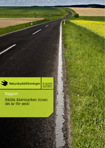 Rapport Rädda åkermarken innan det är för sent!