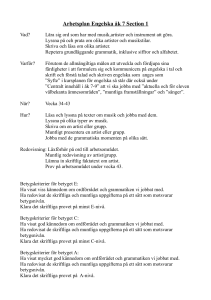 Arbetsplan Engelska åk 7 Section 1