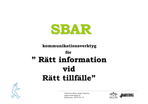 Se bildspel om hur du använder SBAR