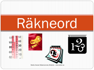 Räkneord - WordPress.com