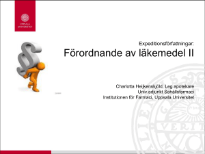 Förordnande av läkemedel II