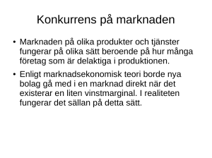 Konkurrens på marknaden