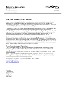 Pressmeddelande Informationsavdelningen Conny Svensson 0515