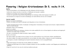Mall LPP religion kristendomen åk 5
