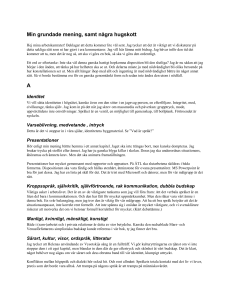 Min grundade mening, samt några hugskott