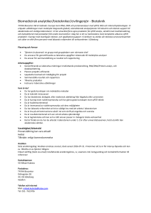 Biomedicinsk analytiker/biotekniker/civilingenjör