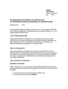 Socialstyrelsens föreskrifter och allmänna råd om