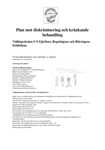 Plan mot diskriminering och kränkande behandling