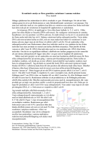 Kvantitativ analys av flera genetiska variationer i samma reaktion