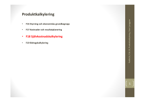 Produktkalkylering - UU Studentportalen